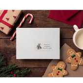 クリスマスに可愛いキウイの小妖精や小人帽子カスタム、 ラベル