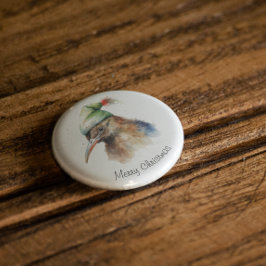 クリスマスに可愛いキウイの小妖精や小人帽子カスタム、 缶バッジ