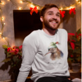 クリスマスに可愛いキウイの小妖精や小人帽子カスタム、 Tシャツ