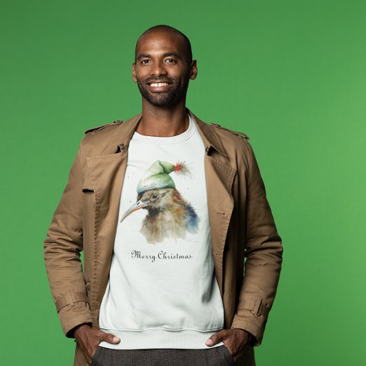 クリスマスに可愛いキウイの小妖精や小人帽子カスタム、 Tシャツ