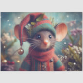 クリスマスに可愛いマウス小妖精や小人ハットデコップ 薄葉紙 (正面)