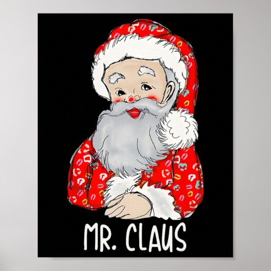 クリスマスに合うサンタ夫妻 ポスター (正面)