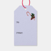 クリスマスに合う宇宙の赤いロボットサンタ ギフトタグ (裏面)