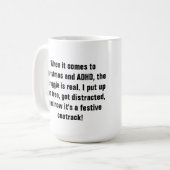 クリスマスに向かうADHD戦闘機のためのマグカップ コーヒーマグカップ (正面左)