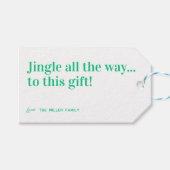 クリスマスに向かってジングル ギフトタグ (正面(横))