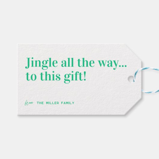 クリスマスに向かってジングル ギフトタグ (正面(横))