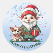 クリスマスに向き合え！ ラウンドシール (正面)