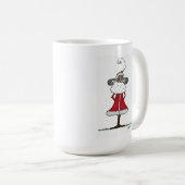 クリスマスに向けて彼の中で素晴らし非常にプリントなサンタ。 コーヒーマグカップ (正面右)