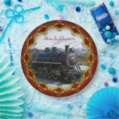 クリスマスに向けて電車に乗って帰る ペーパープレート (パーティー)