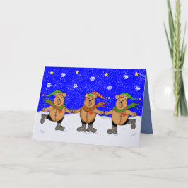 クリスマスに向けて3頭のクマ シーズンカード