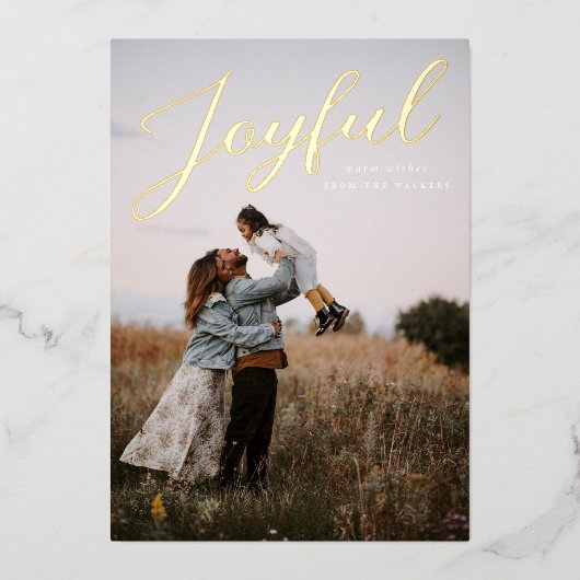 クリスマスに喜びと温かい願いを 箔シーズンカード (正面)