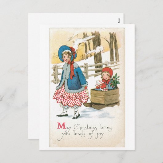 クリスマスに大喜びあれ シーズンポストカード (正面/裏面)