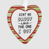 クリスマスに好きなパパはいな得い オーナメント (正面)