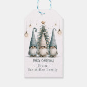 クリスマスに姿を現したかわいい格言の家族 ギフトタグ (裏面)