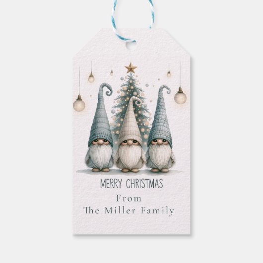 クリスマスに姿を現したかわいい格言の家族 ギフトタグ (裏面)