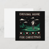クリスマスに家に帰る ゴルフ 面白い ダサい クリスマス  (正面/裏面)