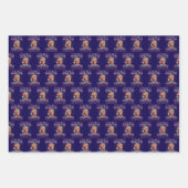 クリスマスに家に帰る | サンタおもしろいトランプ ラッピングペーパーシート (正面3)