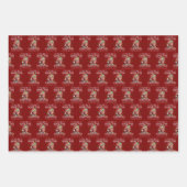 クリスマスに家に帰る | サンタおもしろいトランプ ラッピングペーパーシート (正面2)