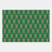 クリスマスに家に帰る | サンタおもしろいトランプ ラッピングペーパーシート (正面)