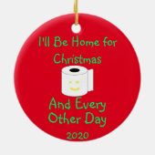 クリスマスに家に帰る セラミックオーナメント (裏面)