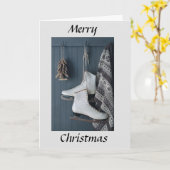 クリスマスに家族と友人親愛がそう開かれる カード (黄色い花)