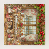 クリスマスに家族の口 ジグソーパズル (横)