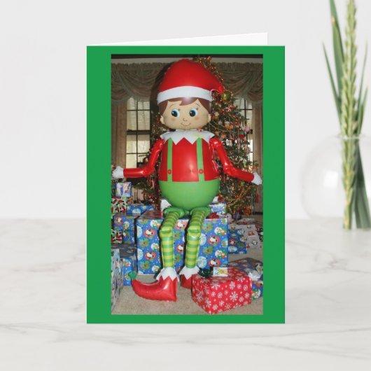 クリスマスに小妖精や小人メリーを持って カード (正面)