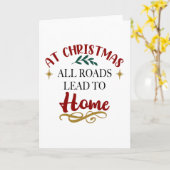 クリスマスに帰る道はいつだって家に続く カード (黄色い花)