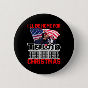 クリスマスに帰宅するよ サンタおじさん トランプ Xmas 笑える 缶バッジ
