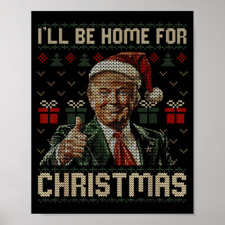 クリスマスに帰宅 サンタ コメTrump Xmas P ポスター
