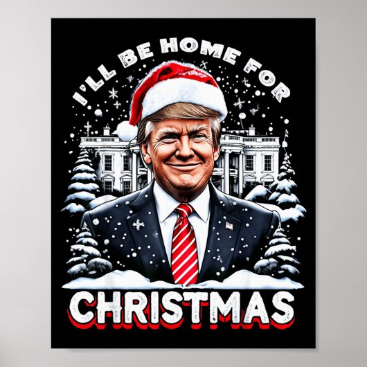 クリスマスに帰宅 トランプ クリスマス ジョーク 2024 ポスター (正面)