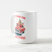 クリスマスに帰宅 トランプ サンタ帽子 コーヒーマグカップ (正面左)