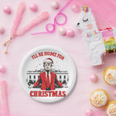 クリスマスに帰宅 ドナルド・トランプ大統領就任祝い ペーパープレート (パーティー)