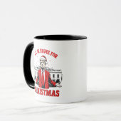 クリスマスに帰宅 ドナルド・トランプ大統領就任祝い マグカップ (正面左)