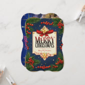 クリスマスに平和と喜びがあなたに訪れますように カード (正面/裏面インサイチュ)