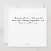 クリスマスに平和と愛 シーズンカード (裏面)