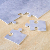 クリスマスに座っている雪の中のドイツの羊飼い犬 ジグソーパズル (側面)