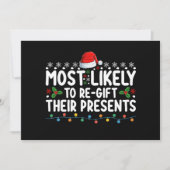 クリスマスに彼らのプレゼントを登録する可能性が最も高い 招待状 (正面)