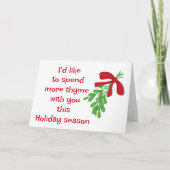 クリスマスに恋人のためのちょっぴりユーモアなミストルート カード (正面)