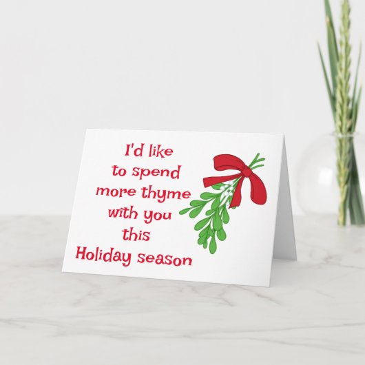 クリスマスに恋人のためのちょっぴりユーモアなミストルート カード (正面)