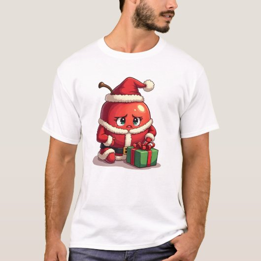クリスマスに悲しいリンゴ Tシャツ (正面)