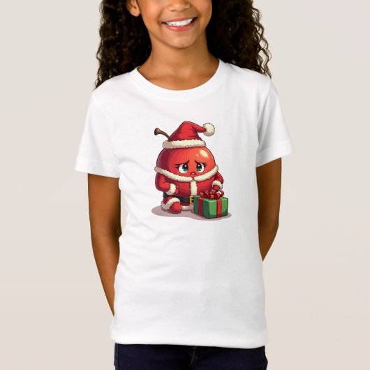 クリスマスに悲しいリンゴ Tシャツ (正面)