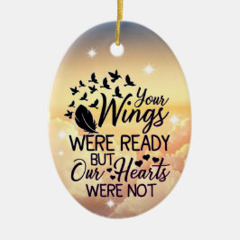 クリスマスに愛する人の思い出の雲 セラミックオーナメント