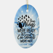 クリスマスに愛する人の思い出の雲 セラミックオーナメント (右)