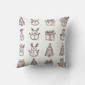 クリスマスに愛と幸福にあふれた枕 クッション (裏面)