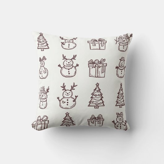 クリスマスに愛と幸福にあふれた枕 クッション (正面)