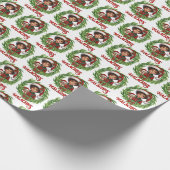 クリスマスに愛らしいアフリカ系アメリカ人の少年 ラッピングペーパー (角)