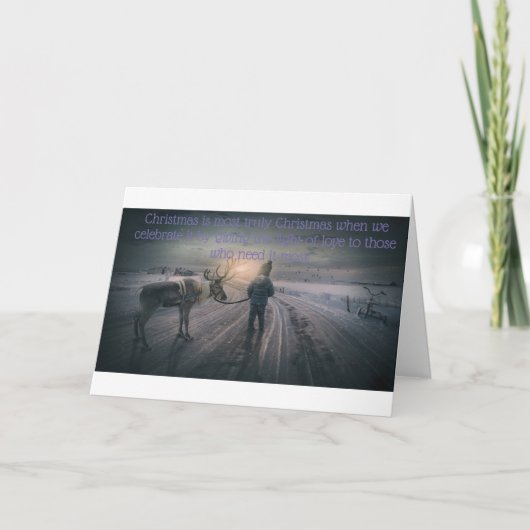 クリスマスに感動を カード (正面)