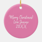 クリスマスに感謝してる セラミックオーナメント (裏面)