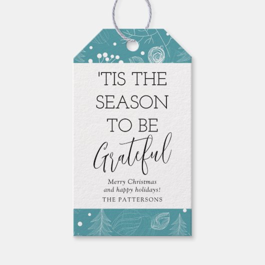 「クリスマスに感謝する季節だ ギフトタグ (正面)